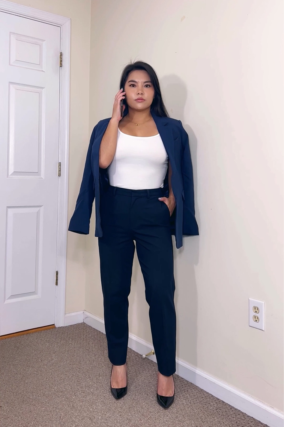 abercrombie sale for cyber Monday - 25% off with additional 15% off with code CYBERAF - great workwear option! 
Petite friendly! Wearing size XS petite. 

Pants are Uniqlo - wearing XS with hidden 25” inseam  

#LTKHoliday #LTKCyberWeek #LTKworkwear