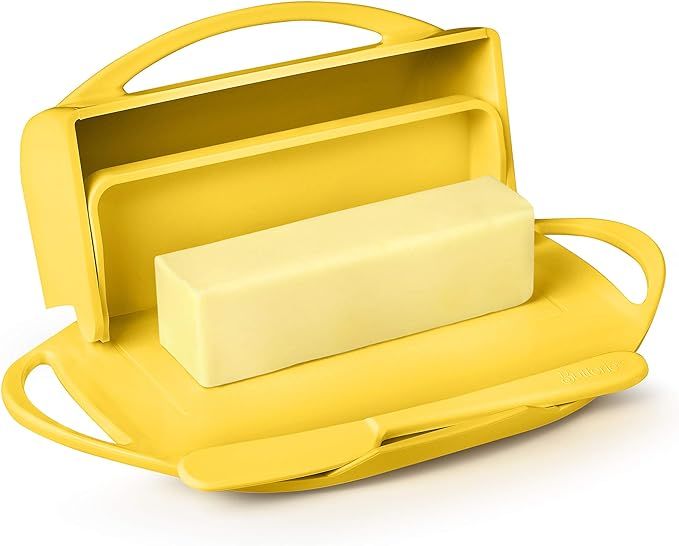 Butterie Flip-Top Butter Dish with Matching Spreader (Yellow) | Amazon (US)