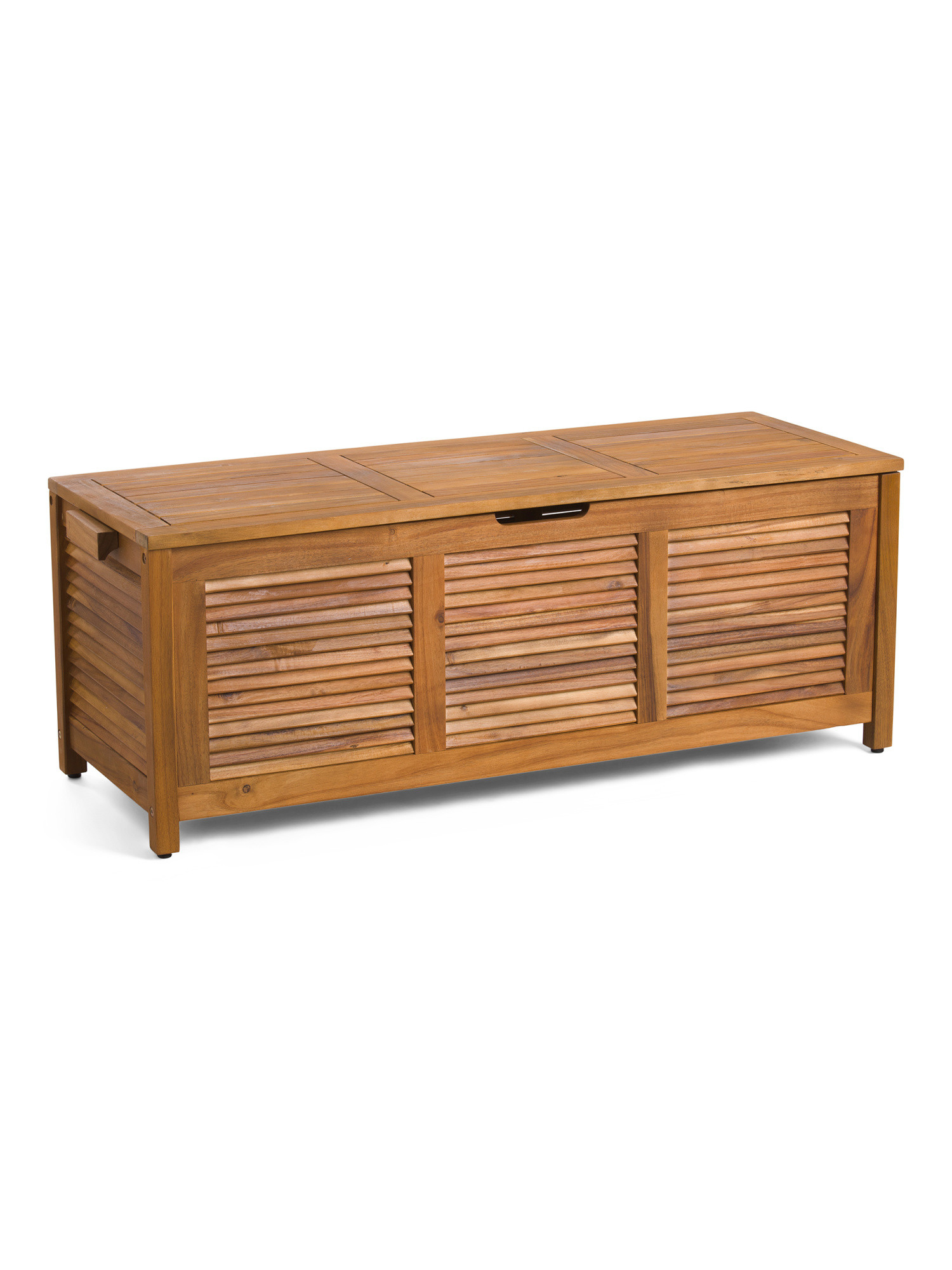 Outdoor Acacia Wood Storage Bench | The Global Decor Shop | Marshalls | Marshalls