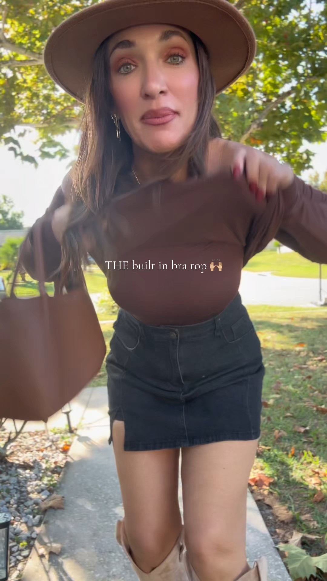 Off the shoulder ribbed long sleeve top with built in bra 

#LTKStyleTip #LTKOver40 #LTKHoliday
