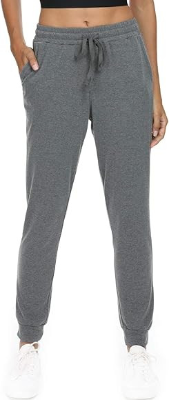 HAOMEILI Women's Joggers Pants Active Sweatpants Cotton Tapered Workout Yoga Lounge Track Pants w... | Amazon (US)