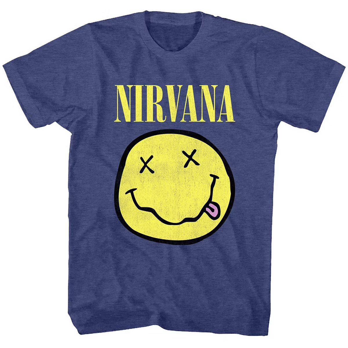 Men's Nirvana Crewneck Graphic T-Shirt - Heathered Blue | Target