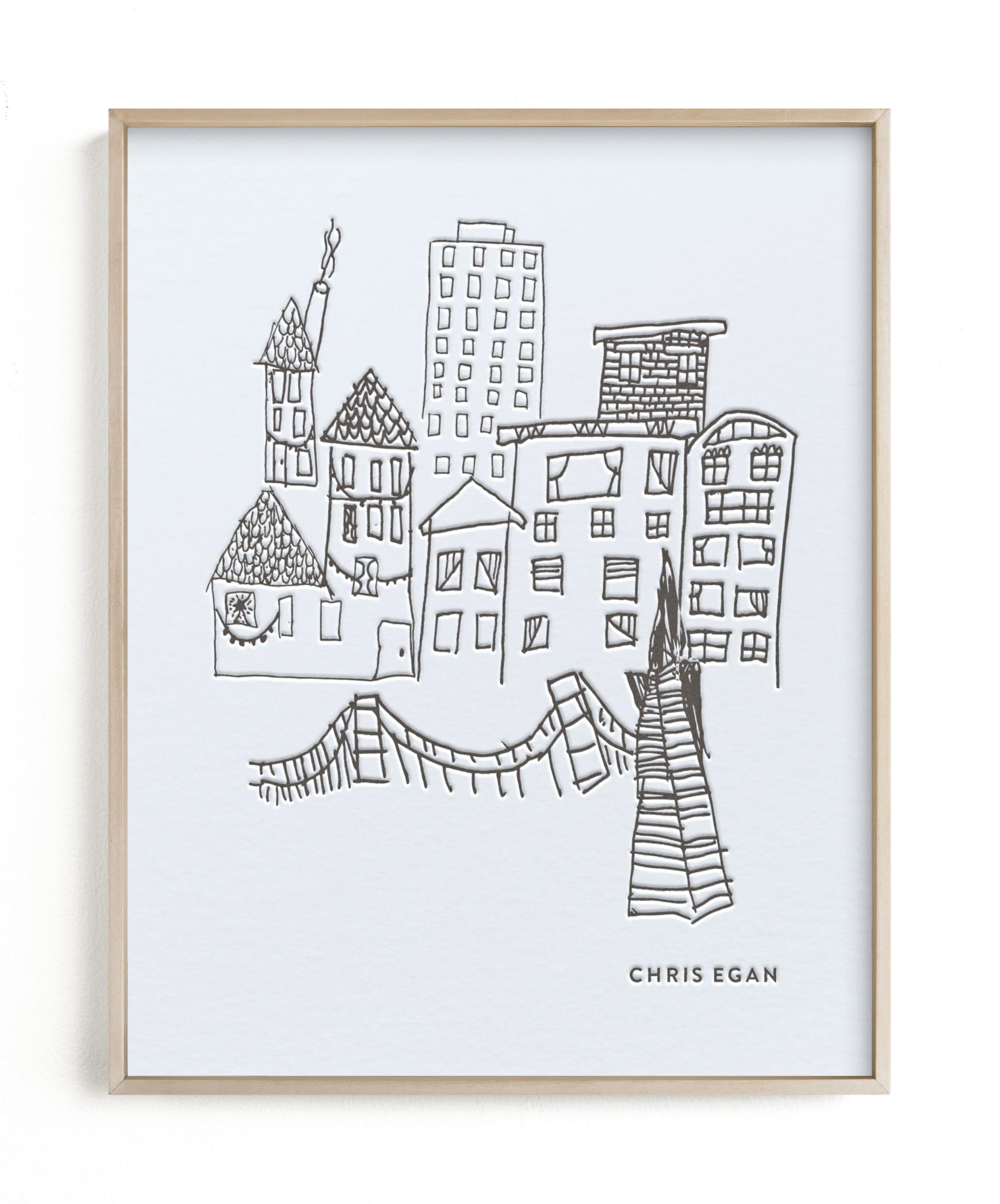 "Your Drawing as Letterpress Art Print" - Drawn Letterpress Art by Minted. | Minted