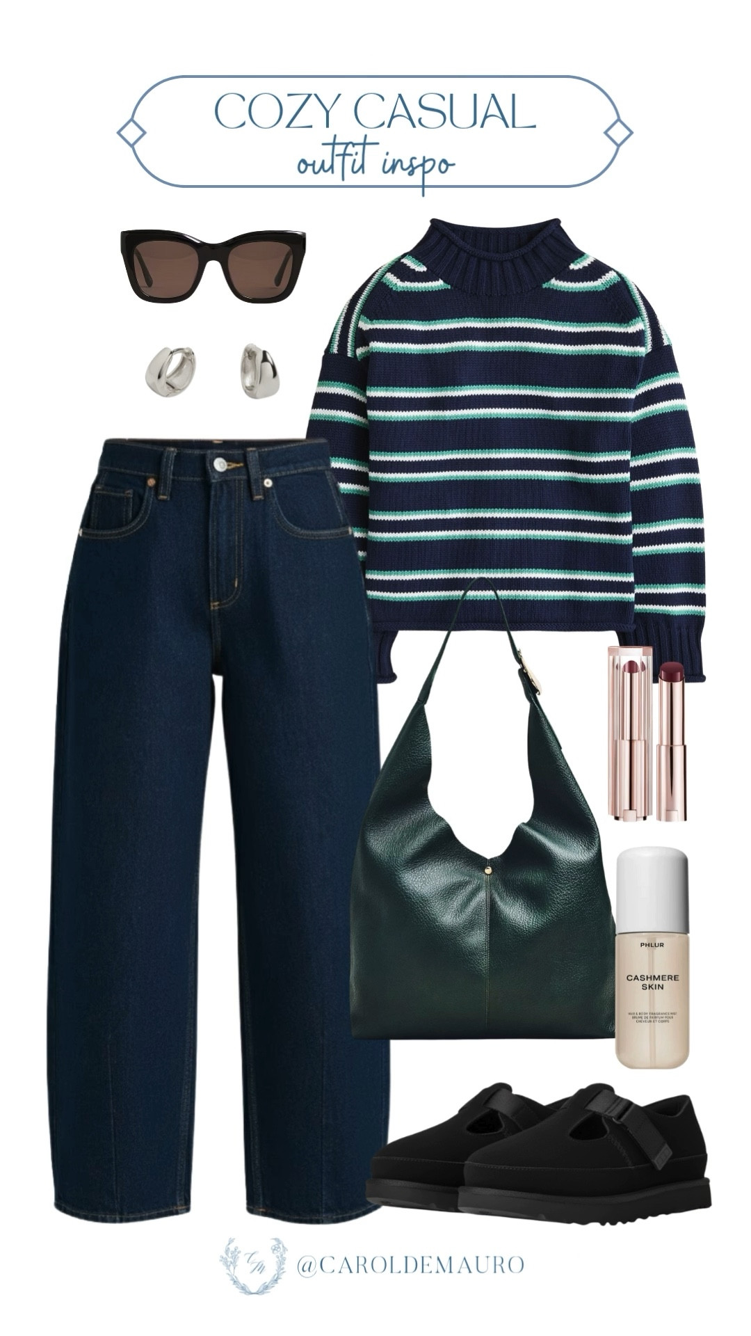 Throwing on a chunky stripe and baggy denim is the easiest way to nail the "cozy casual" aesthetic. It’s a low-effort outfit that still looks totally intentional and put-together.

winter look, cozy casual, everyday look, weekend style, petite fashion, errands day, ootd, mom fits

#LTKSeasonal #LTKFindsUnder50 #LTKBeauty