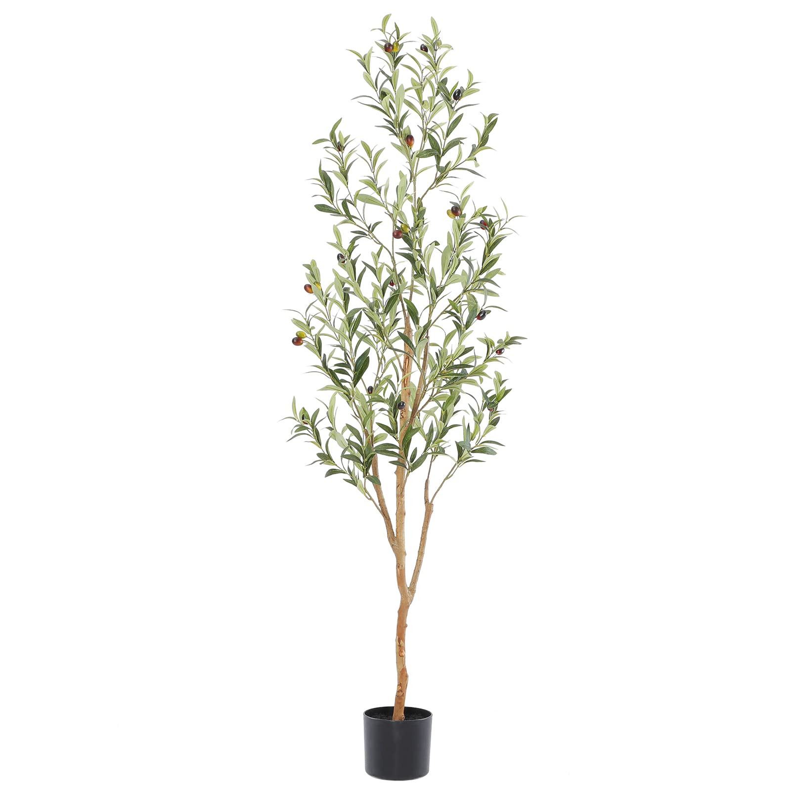 Bellacat Faux Olive Tree 5ft，Olive Trees Artificial Indoor with Natural Wood Trunk and Realistic Leaves and Fruits. 5 Feet(60in) Fake Olive Tree for Home House Office Décor. | Amazon (US)