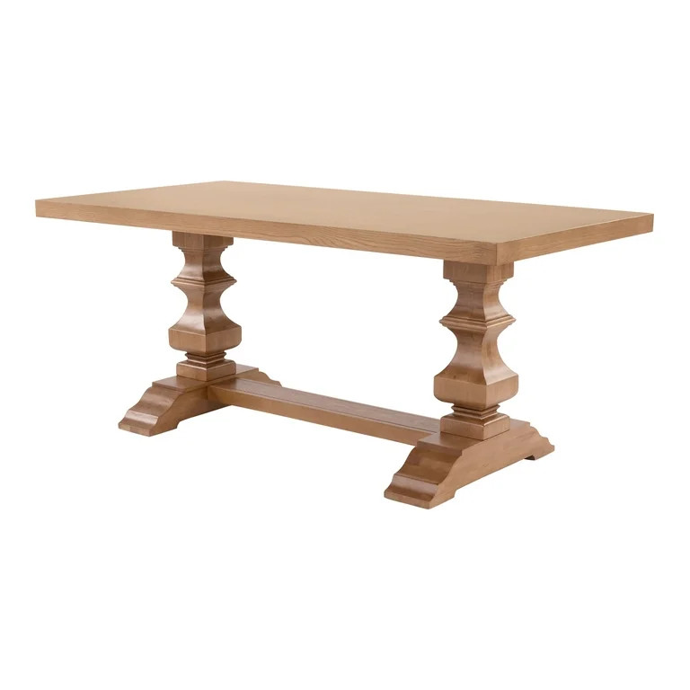 My Texas House Grove Trestle Dining Table, Warm Brown | Walmart (US)