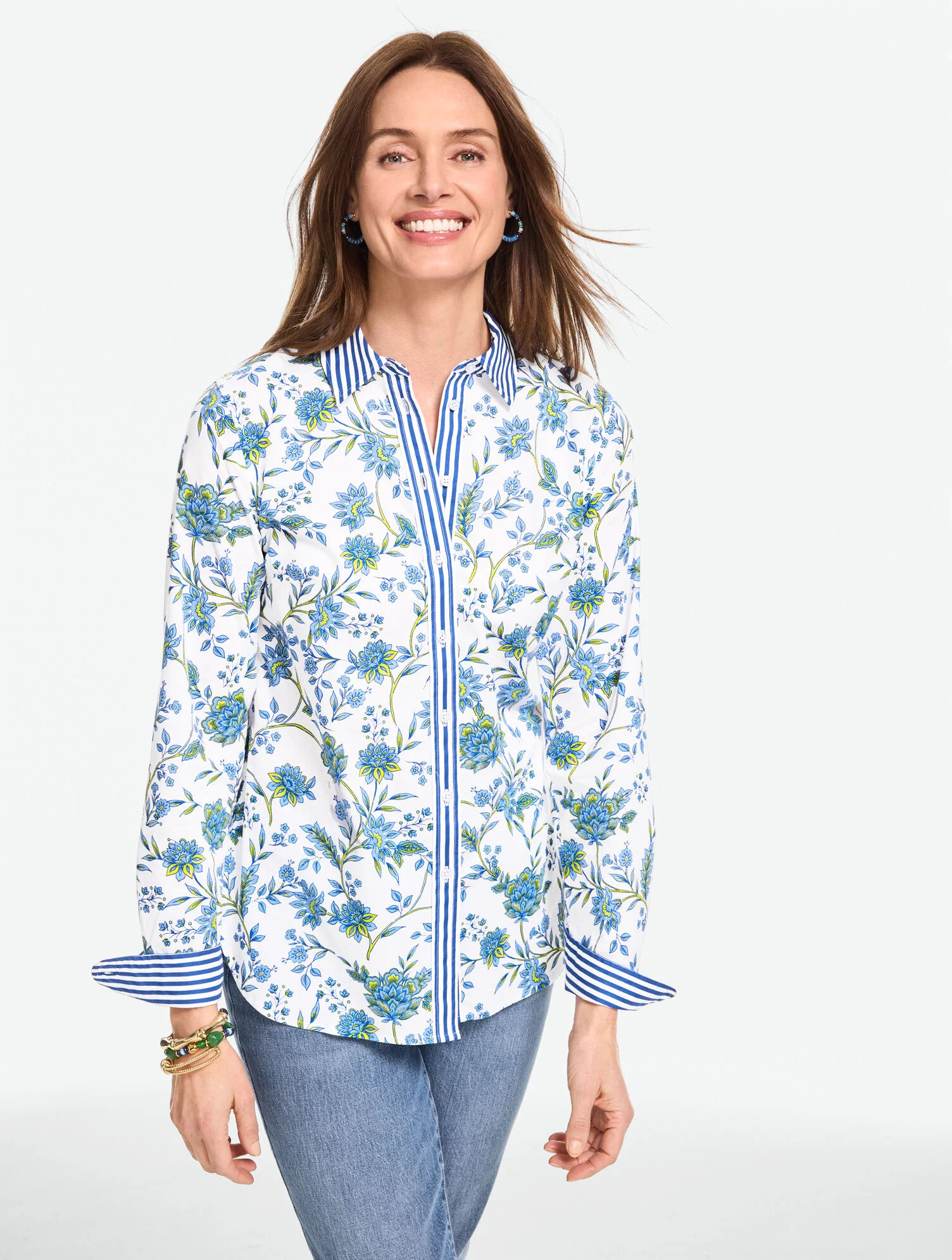 Modern Classic Shirt - Vibrant Floral | Talbots