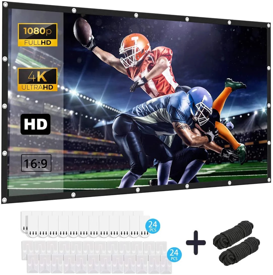 Projector Screen, Keenstone 120 inch 16:9 HD Foldable Anti-Crease Portable Projector Movies Scree... | Walmart (US)