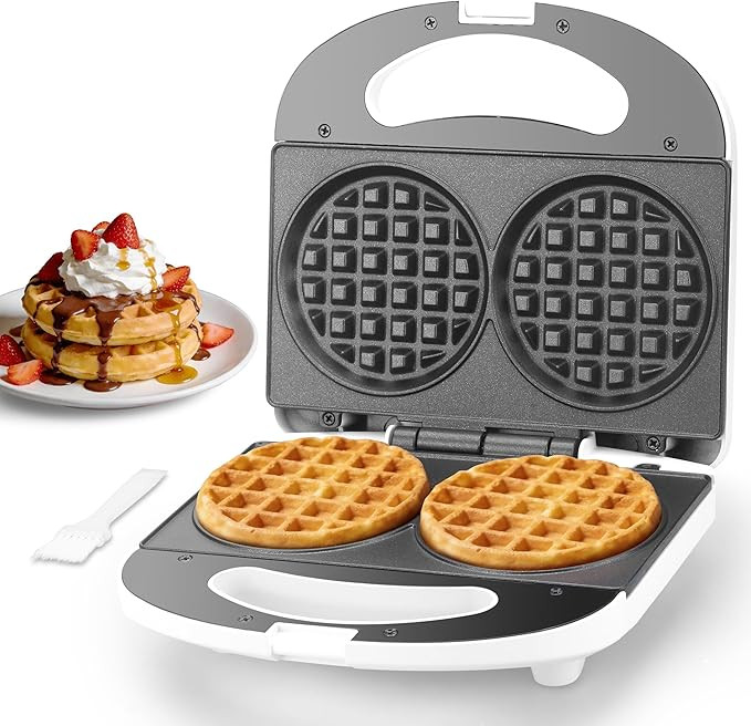 SugarWhisk Double Mini Waffle Maker Machine, Chaffle Maker, Waflera Electrica, Small Waffle Iron ... | Amazon (US)