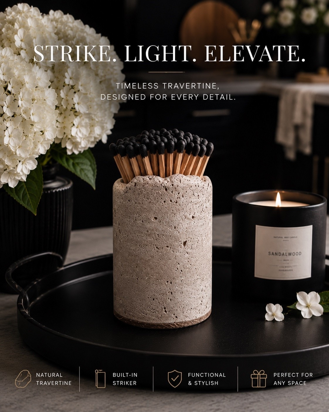 Luxury details that make your kitchen feel elevated ✨
This travertine match holder is one of those little touches that makes a big impact.

#LTKmomlife #LTKselfcare #LTKmorningroutine
