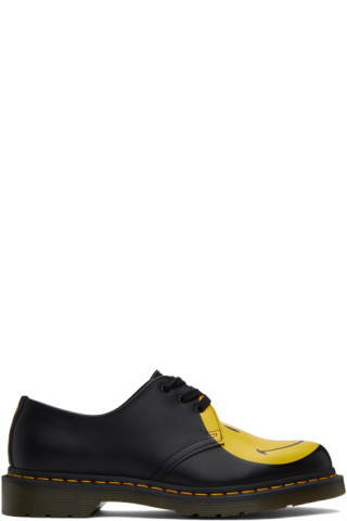 Dr. Martens - Black 1461 Smiley Derbys | SSENSE
