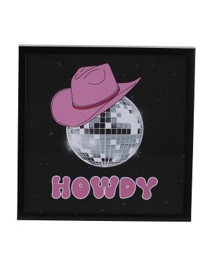 14x14 Howdy Disco Framed Wall Art | Pillows & Decor | Marshalls | Marshalls