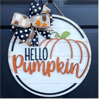 Fall Door Hanger, Hello Pumpkin | Etsy (US)