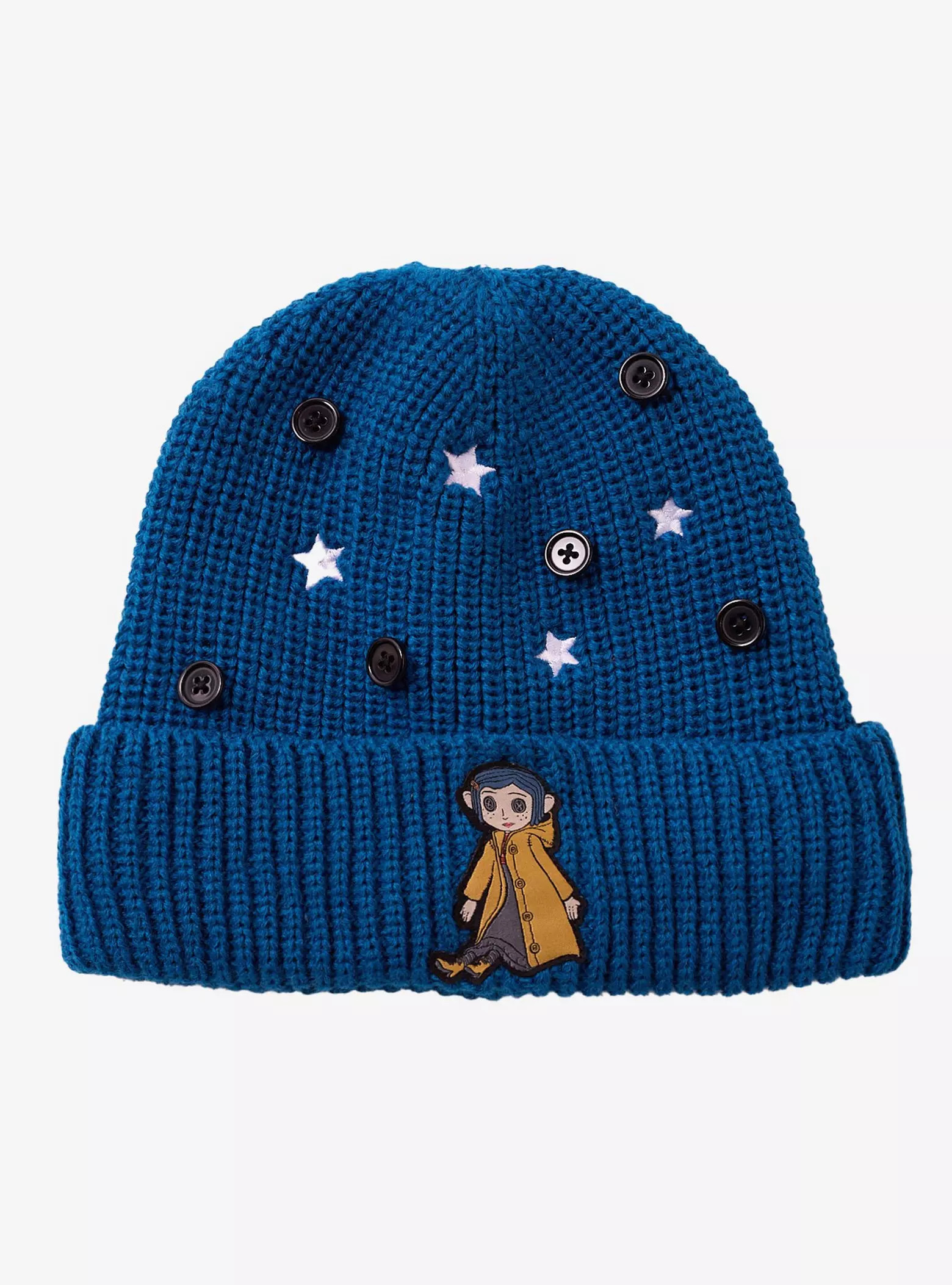 Coraline Doll Buttons & Stars Knit Beanie - BoxLunch Exclusive | BoxLunch | BoxLunch