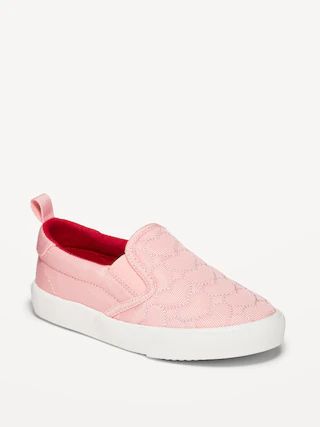 Textured Hearts Slip-On Sneakers for Toddler Girls | Old Navy (US)