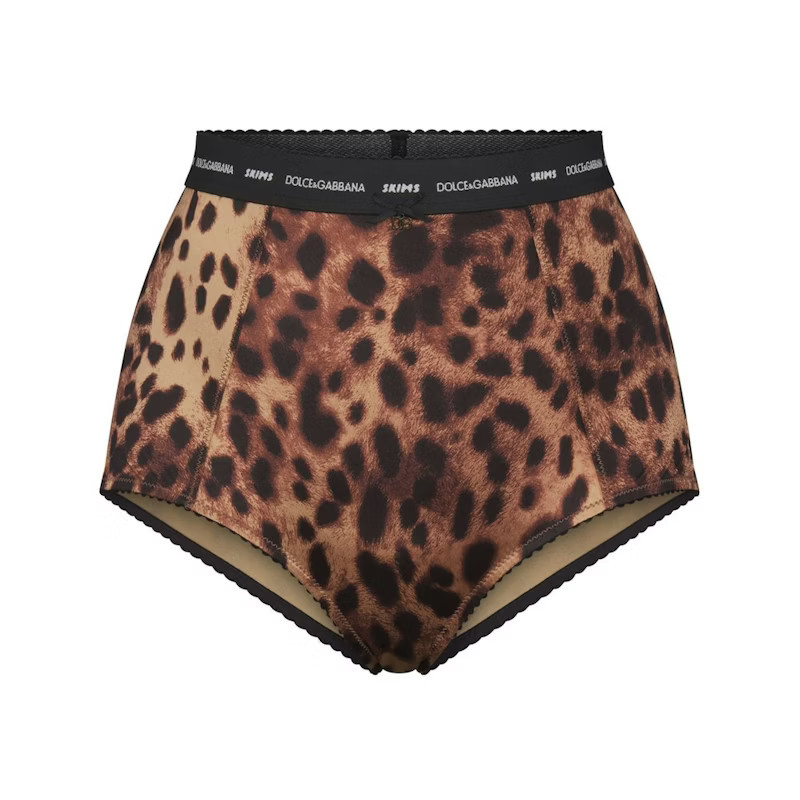 Women's SKIMS x Dolce&Gabbana Stretch Satin HighWaisted Brief in Leopard | StockX