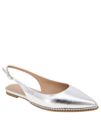 BCBGeneration Women's Valerie Studded Slingback Pointed-Toe Flats - Macy's | Macy's