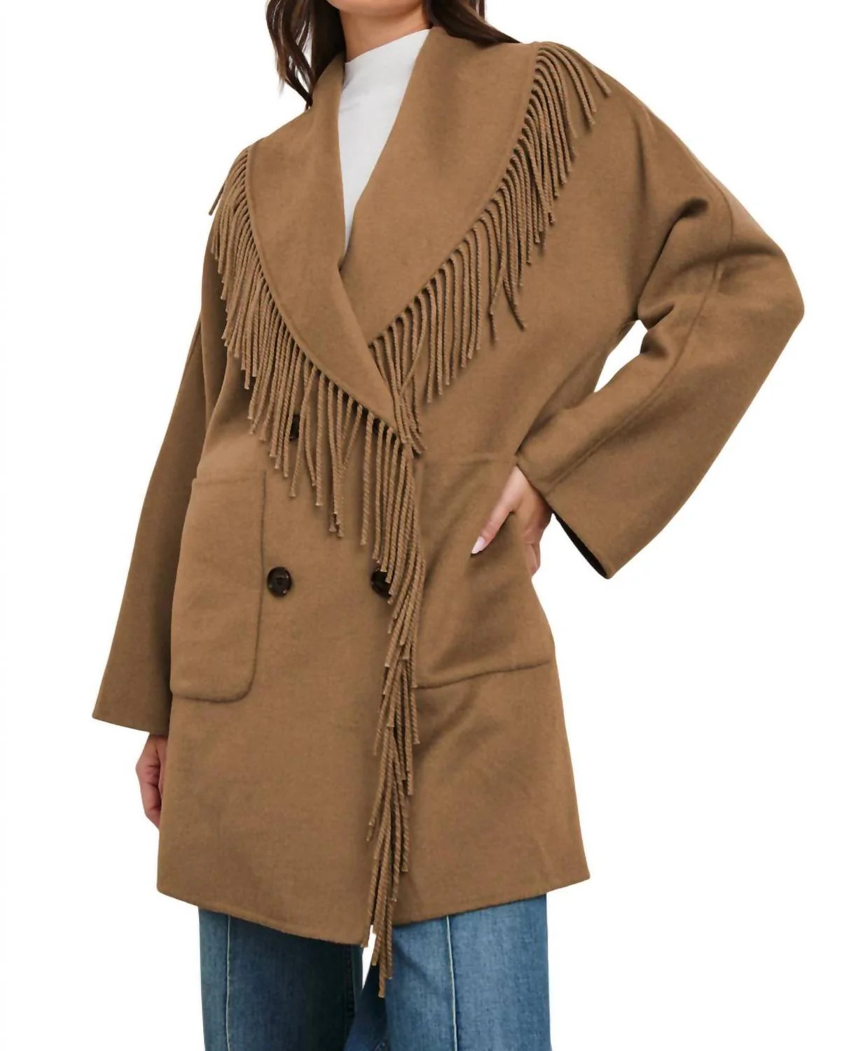Hugo Coat In Camel | Shop Simon