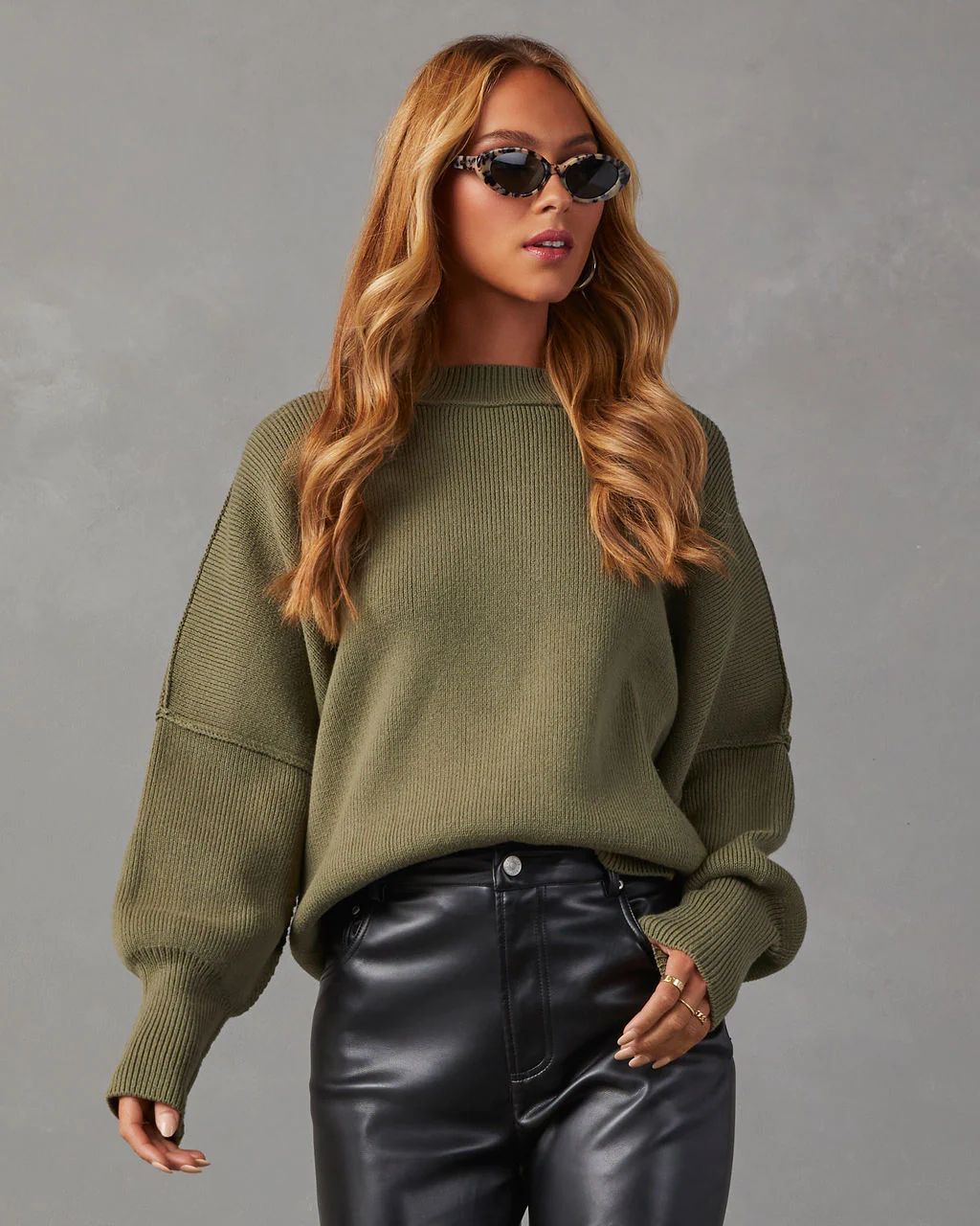 Elouise Knit Oversized Pullover Sweater | VICI Collection