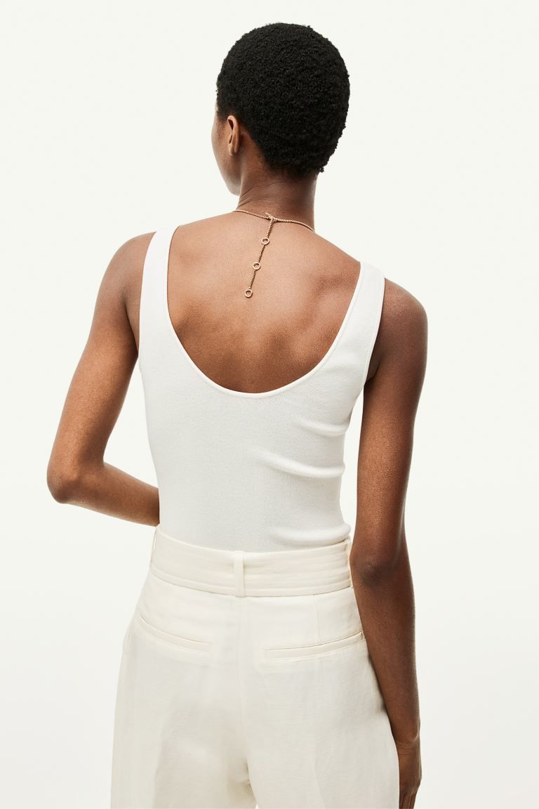 Linen-blend Pants with Belt - White - Ladies | H&M US | H&M (US + CA)