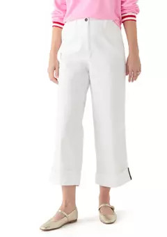 Crown & Ivy™ Women's Cropped Cuffed Wide Leg Pants | Belk