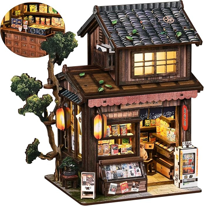 ISSEVE Book Nook Kit, Japanese Miniature House Kit Dollhouse for Adults | Amazon (US)