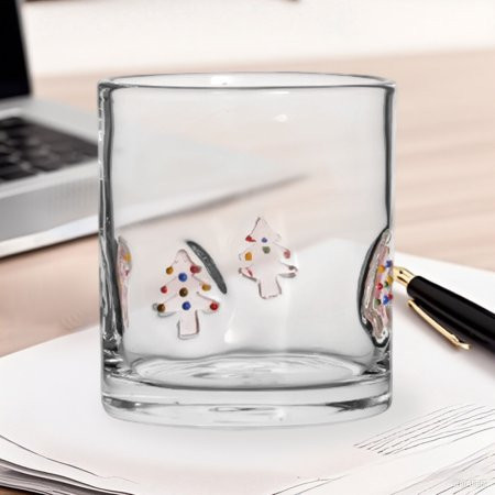 Christmas Icon Juice Glass 14oz White Christmas Tree Stemless Drinking Glass Cup for Holiday Party Supplies Christmas Gifts for Friends Family | Walmart (US)