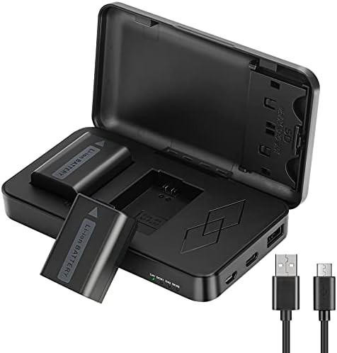 JYJZPB NP-FW50 Replacement Battery Charger Set Dual Channel Compatible with Sony Alpha A6000 A6400 A | Amazon (US)