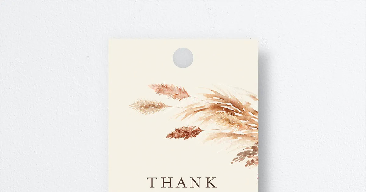 Soft Pampas Favor Gift Tags | The Knot 