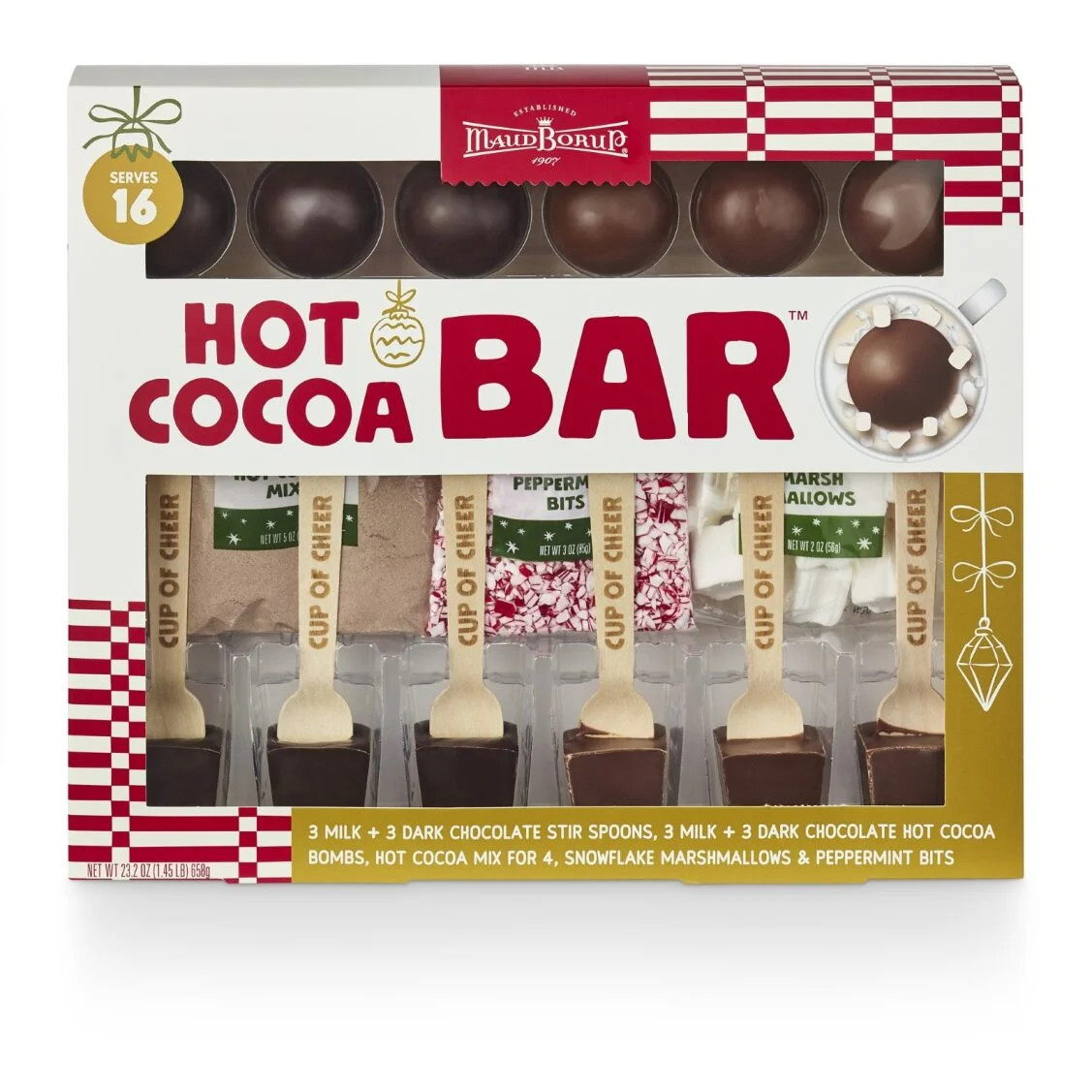 Maud Borup Deluxe Hot Cocoa Bar Party Pack, Serves 16, Chocolate Drink Mix | Walmart (US)