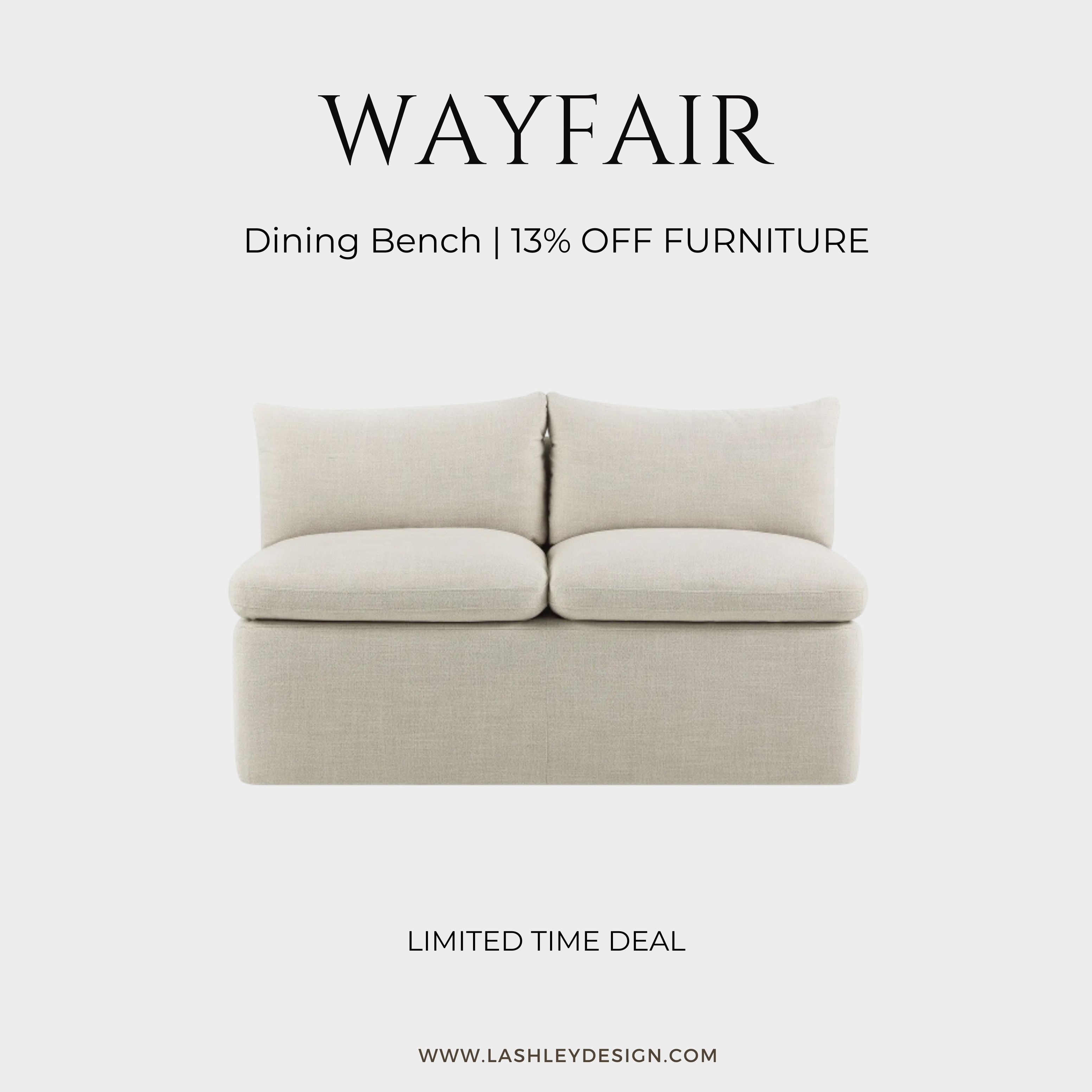 Upgrade your home with this stylish dining bench now 13% off. This versatile furniture piece combines modern design with everyday durability to elevate any dining space. Save this post and click the link in bio to shop the sale! #WayfairFinds #DiningRoomDecor #FurnitureSale 

 #LTKdayinmylife #LTKHome #LTKSaleAlert