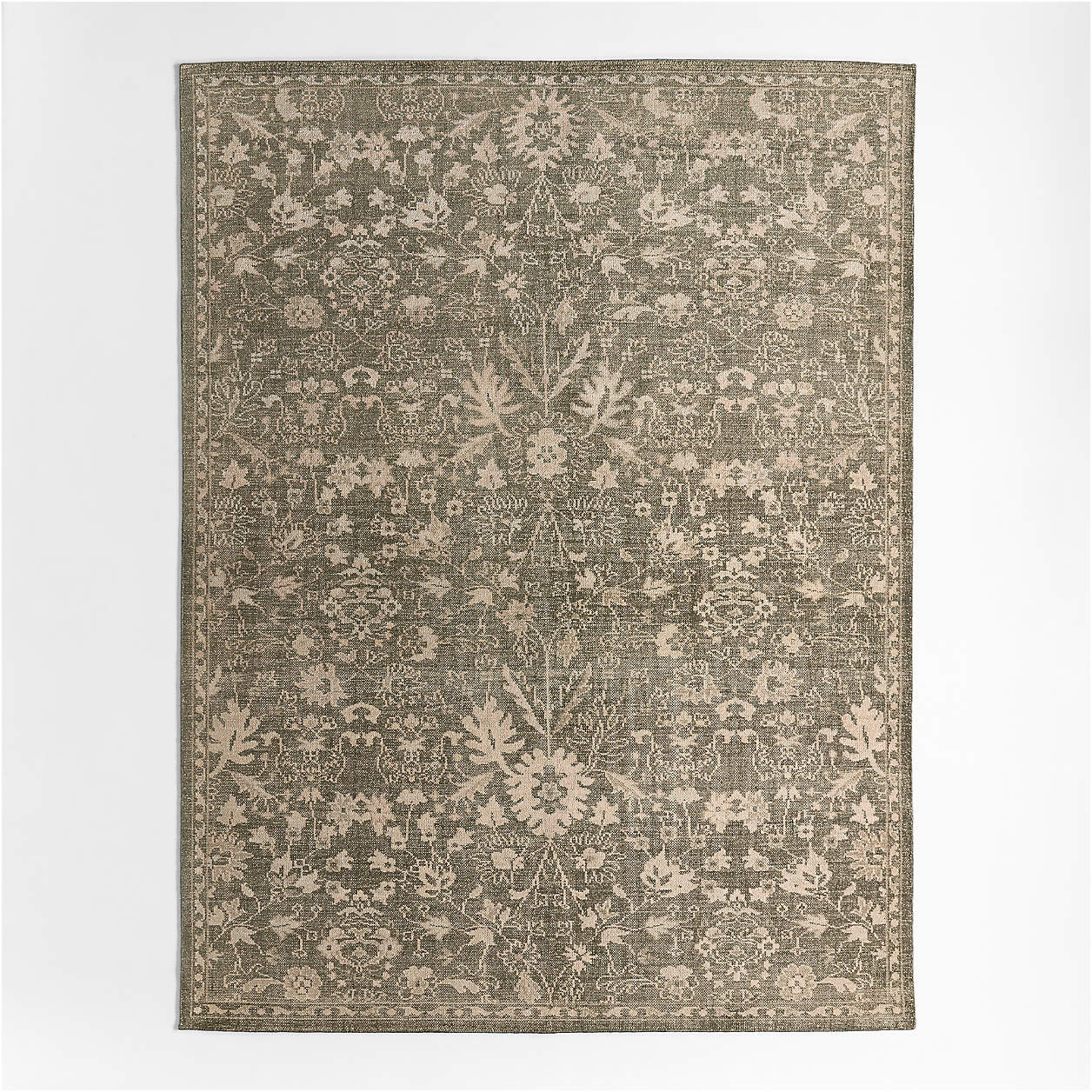 Tavira Performance Traditional Green Handknotted Area Rug 8'x10' | Crate & Barrel | Crate & Barrel