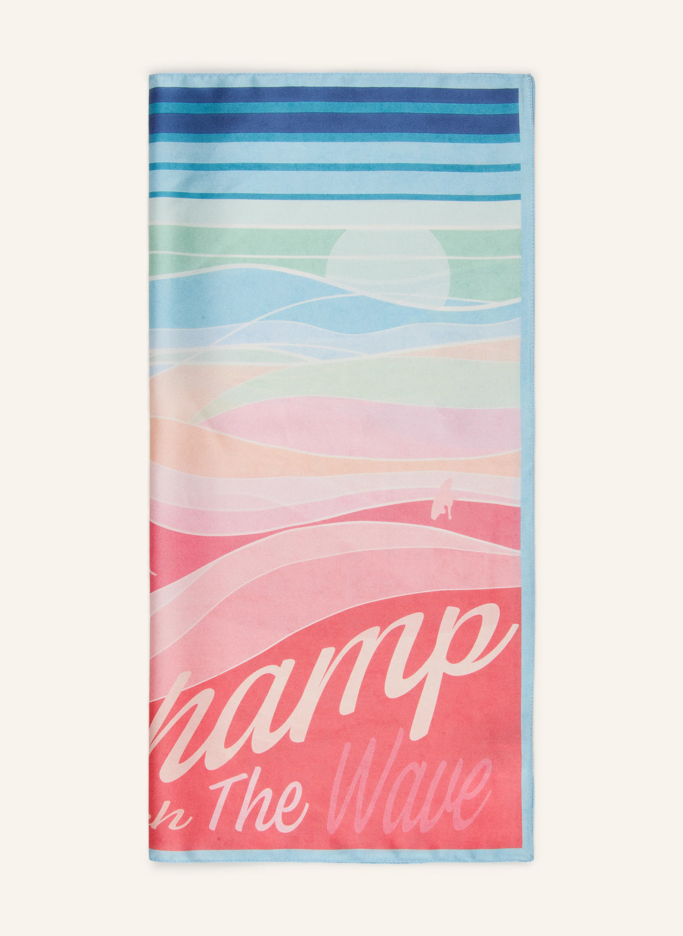 LONGCHAMP Seidentuch SUNSET WAVES in hellblau / hellrot / mint | Breuninger (DACH)