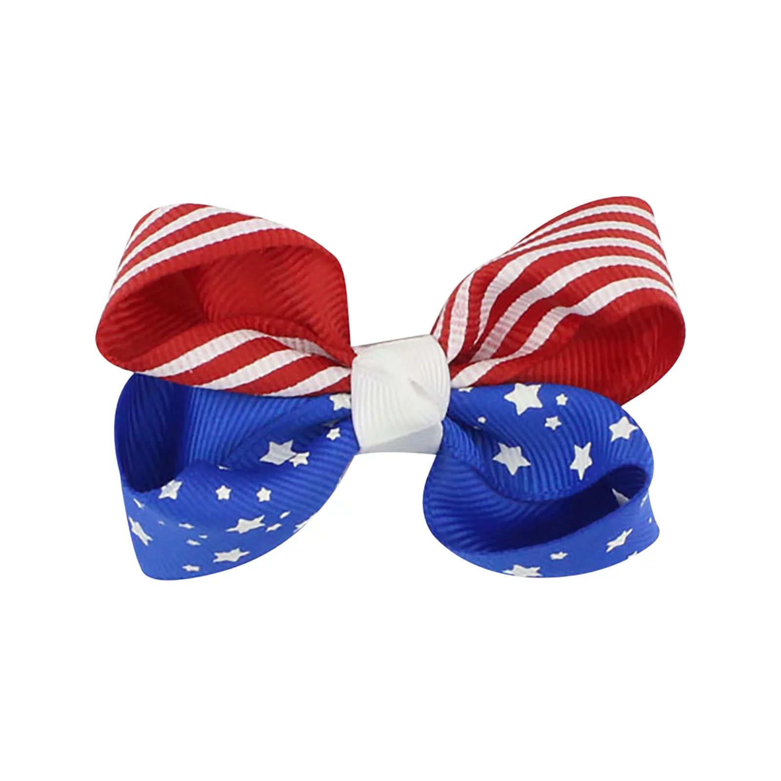 OAVQHLG3B Patriotic Hair Bow Clips for Girl 4th of July Red White Blue Cheer Barrettes Glittery S... | Walmart (US)