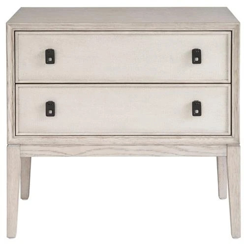 Iris Modern Classic Brown Oak Nightstand | Kathy Kuo Home