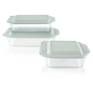 Pyrex 6-Piece Glass Baker Set, Clear | The Home Depot