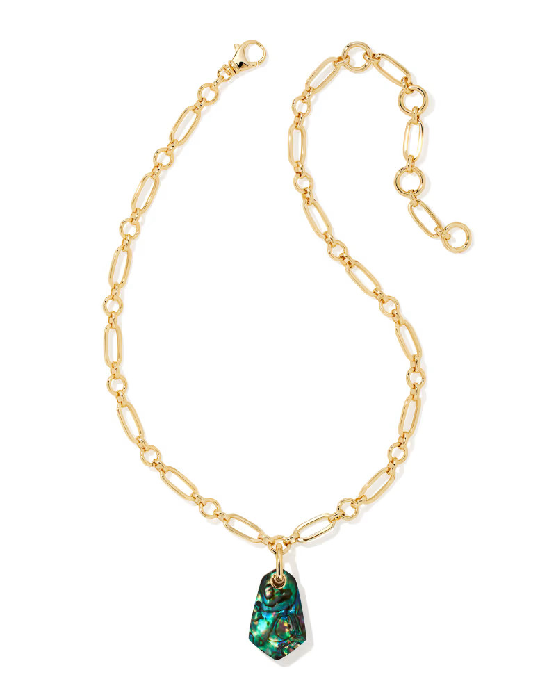 Ashlyn Gold Long Pendant Necklace in Abalone | Kendra Scott