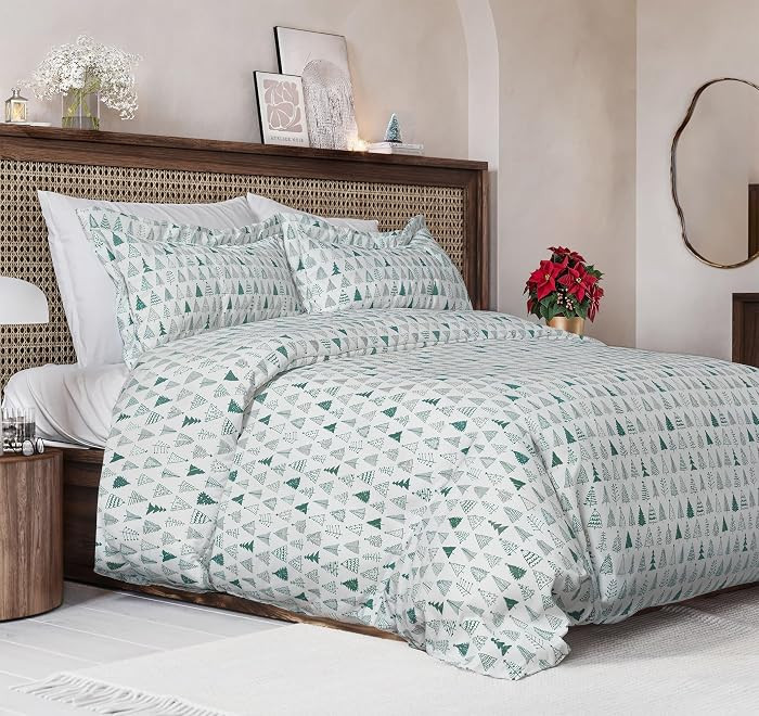 Christmas Duvet Cover King Size Set - Extra Soft King Duvet Cover with 2 Pillow Shams - Holiday X... | Amazon (US)