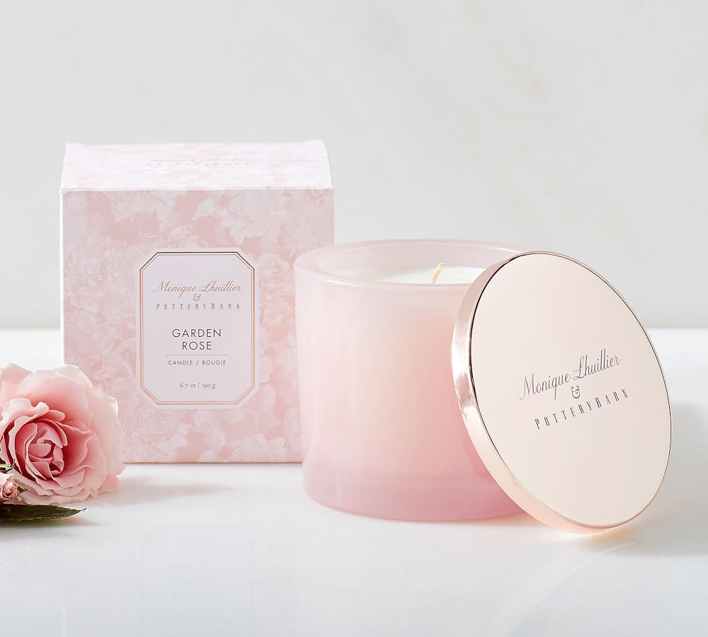 Monique Lhuillier Scented Candles - Garden Rose | Pottery Barn (US)