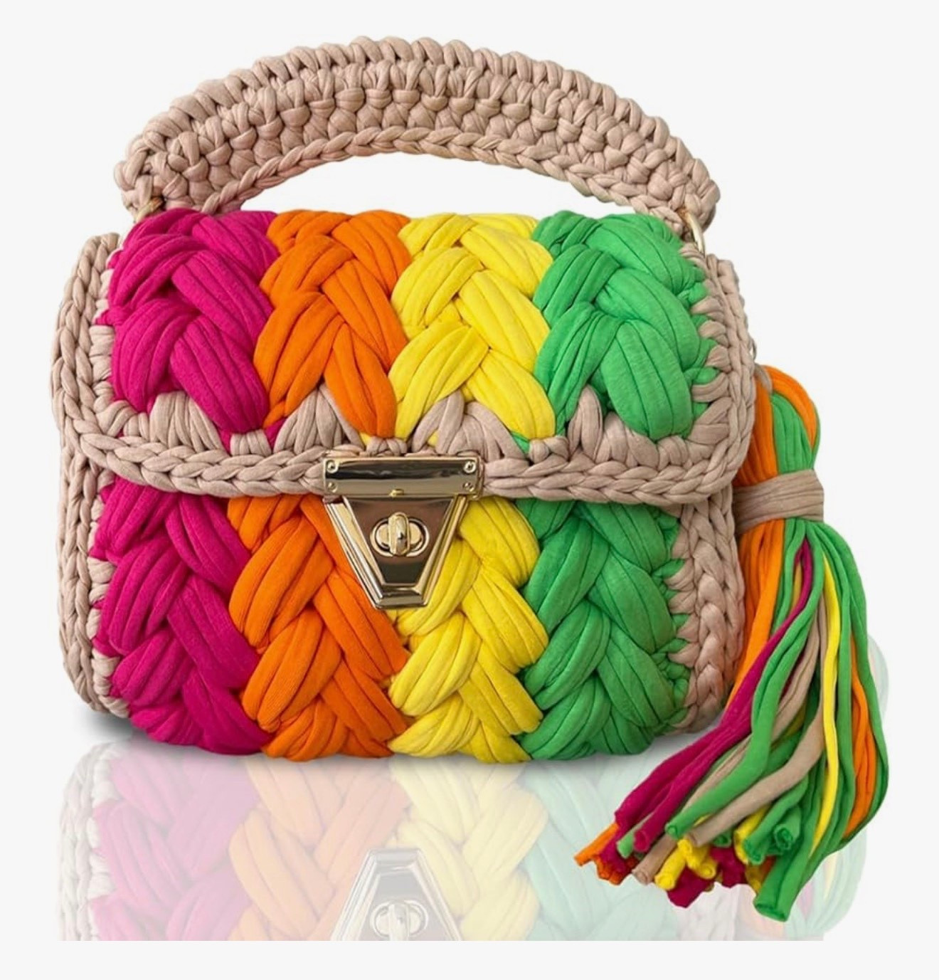 Unique Crochet Marshmallow Handbags 