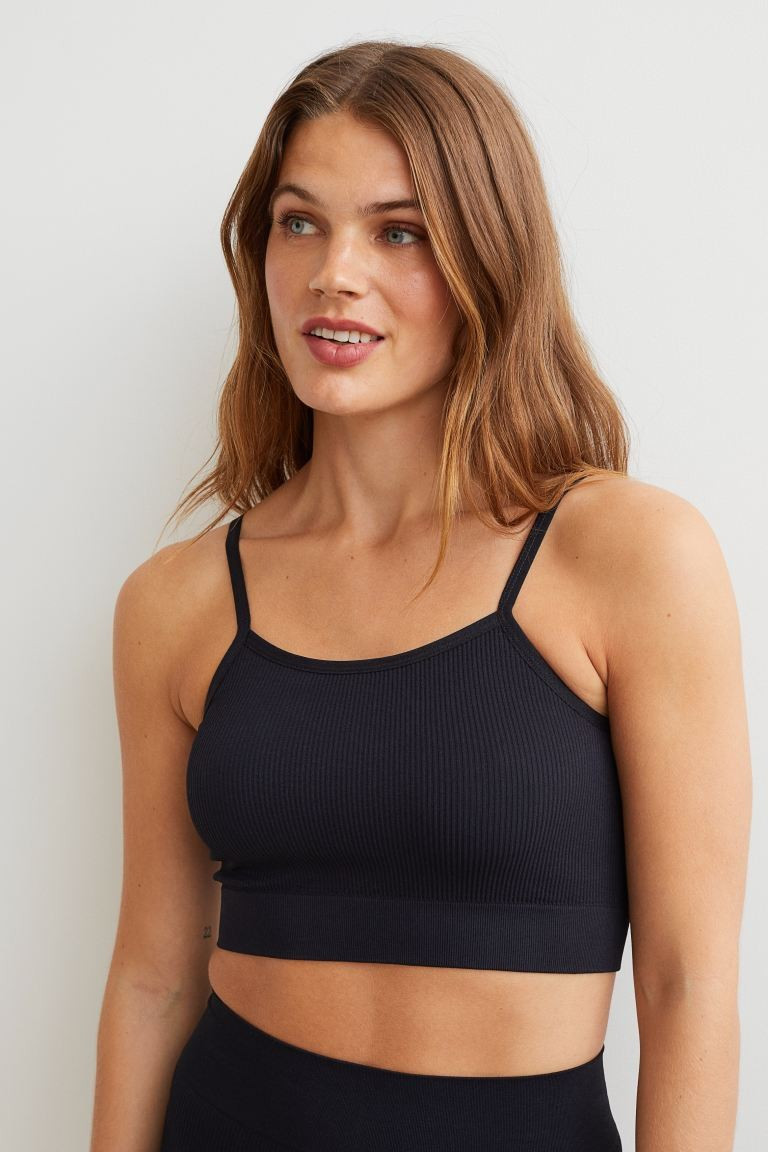 Geripptes Kurztop Seamless | H&M (DE, AT, CH, NL, FI)