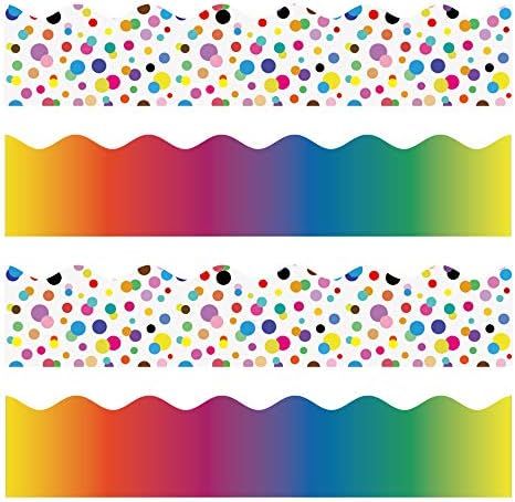 Color Bulletin Borders Stickers, 80 ft Back-to-School Decoration Borders for Bulletin Board/Black... | Amazon (US)