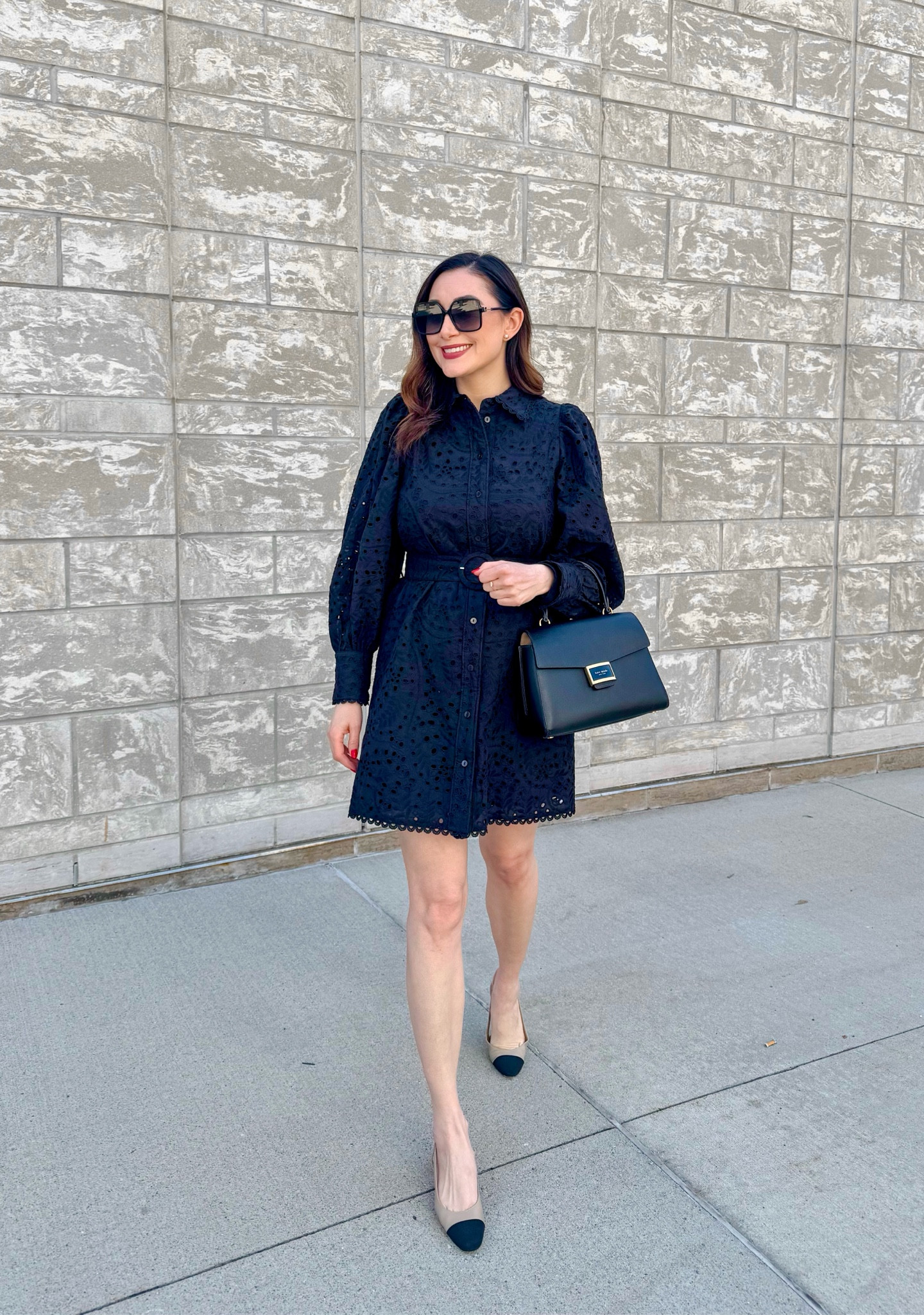 Finally feels like spring so wearing a dress was necessary 🖤☀️ Excuse the pale legs 😆 

Eyelet black mini dress size small, TTS
Cap toe sling back heels size 7 narrow, should of got regular width & possibly sized up half size 

#springoutfit #eyeletdress #classicstyle #minidress #whatiwore 


#LTKSeasonal #LTKStyleTip #LTKShoeCrush