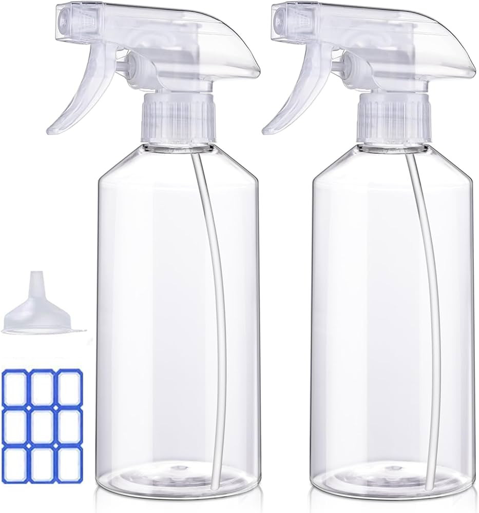 JohnBee Spray Bottles - 16.9oz/2Pack - Premium Adjustable Spray Bottles for Cleaning - No Leak An... | Amazon (US)
