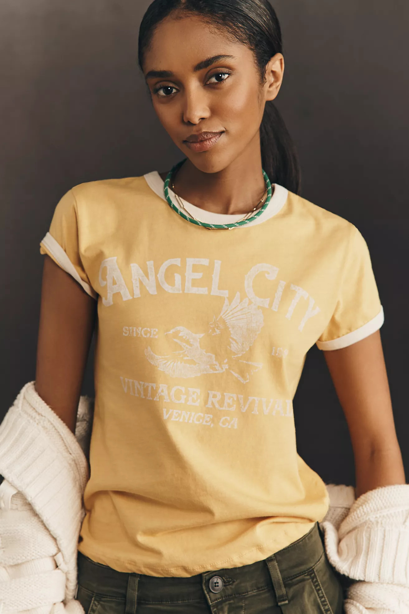 Letluv Angel City Ringer T-Shirt | Anthropologie (US)