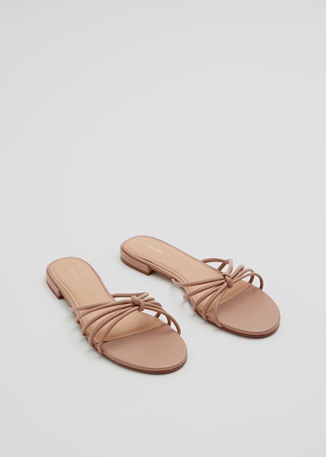 Strappy Leather Slides | & Other Stories US