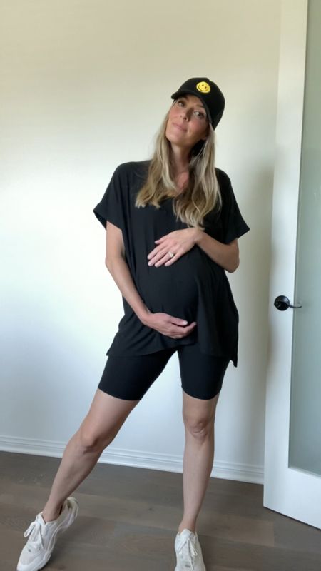 Looking for all the ways I can be comfy while dressing this bump 🤰🏼my hat and set are from Shop Talulah but I linked very similar options! 

Maternity style, biker shorts set, free people dupe, style the bump, bump outfits, pregnancy style, maternity outfit, oversized tee, loungewear, comfy clothes, everyday outfit, mom on the go, mom style, mom outfits



#LTKbump #LTKSeasonal #LTKstyletip