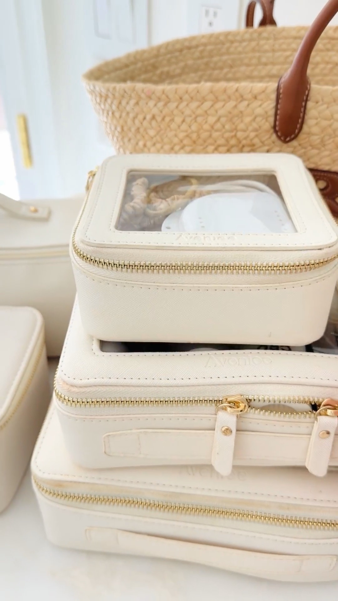 Some of my favorite travel essentials all color coordinated for the chicest travel look!