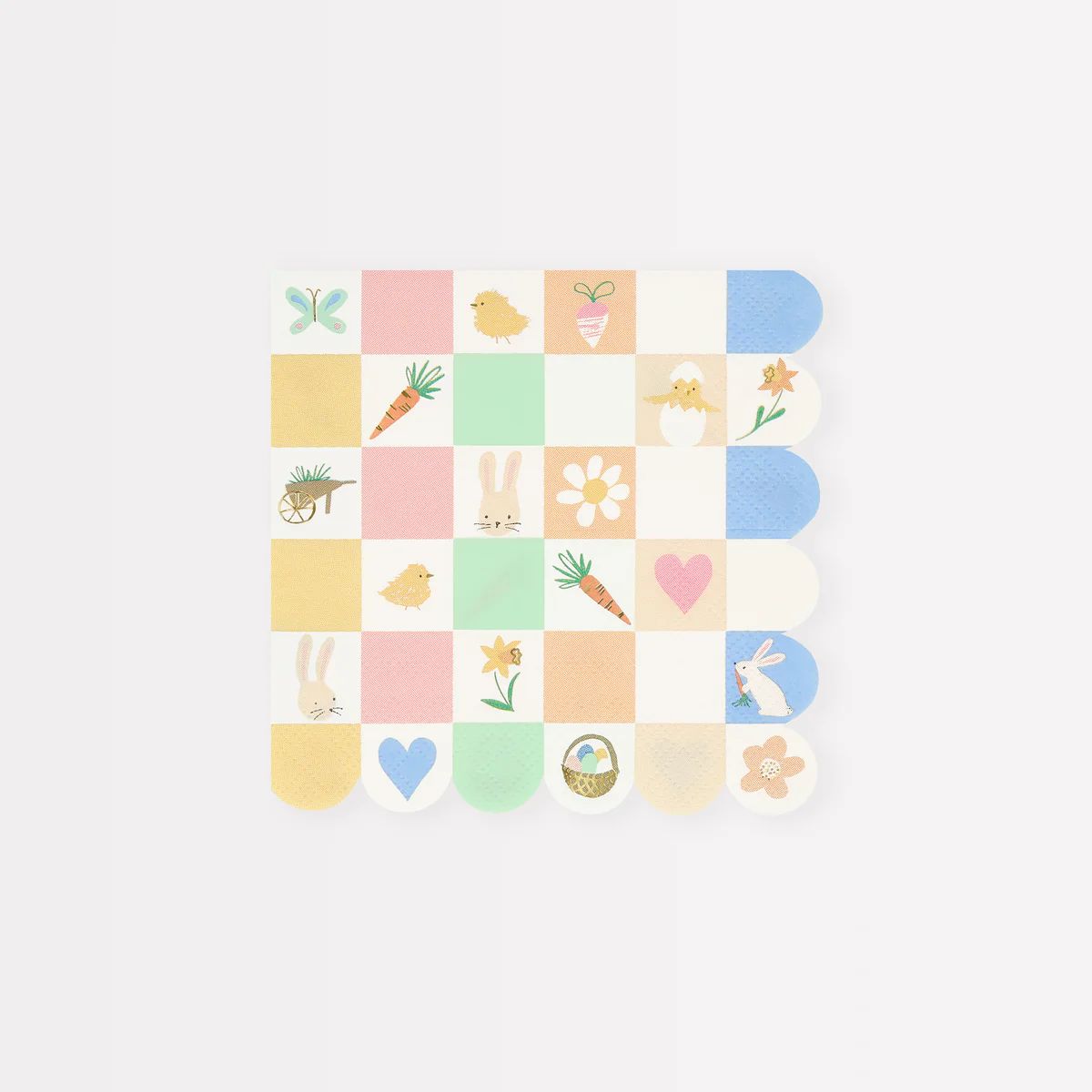 Easter Icon Checkerboard Small Napkins (x 16) | Meri Meri