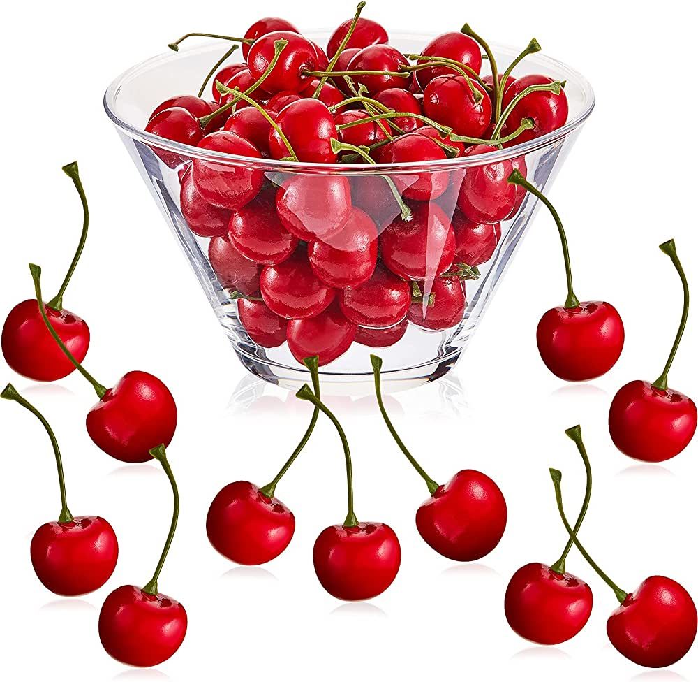 Fake Cherries Artificial Cherry Decorations Simulation Cherries Fruit Cherries Fruit Cherry Fake ... | Amazon (US)